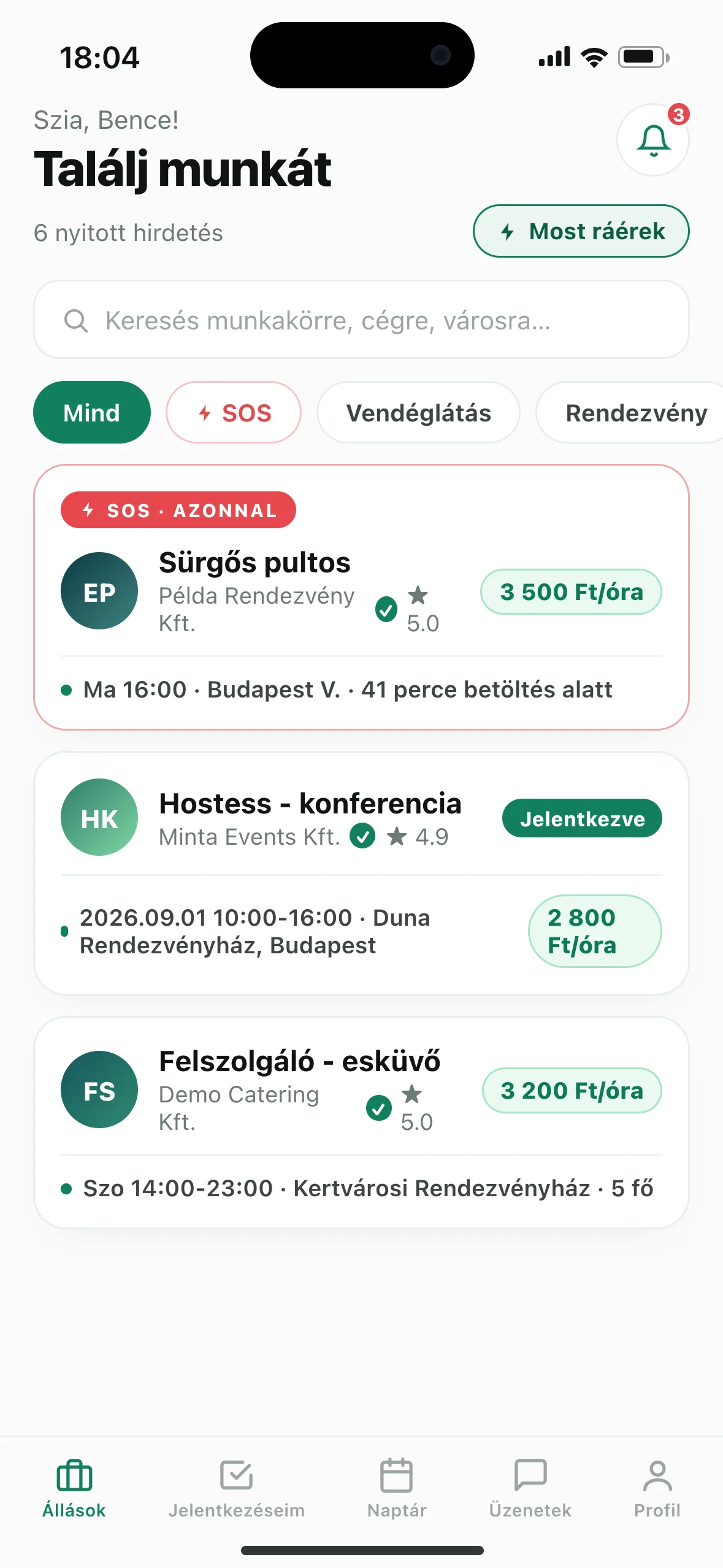 alkalmimunkaero.hu app - állások és SOS munkák (iPhone)